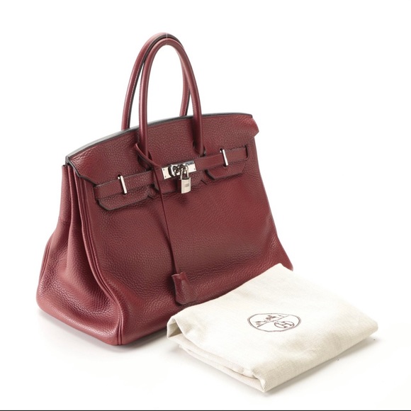 Hermès Birkin 35 Satchel in Rouge Garance Togo Leather - Picture 2 of 13